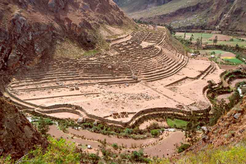 Inca Trail ruins in the Andes