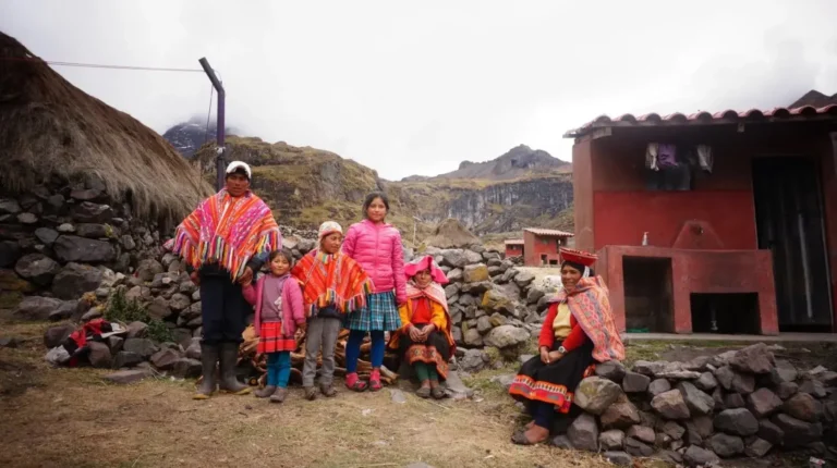 Andean local community Lares Trek traditional lifestyle Peru