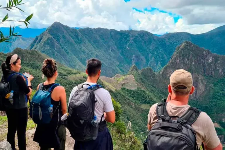 First view of Machu Picchu from the Sun Gate on the Inca Trail 1 Day