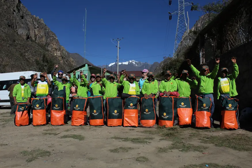 Inca Trail camp prepared by the field team